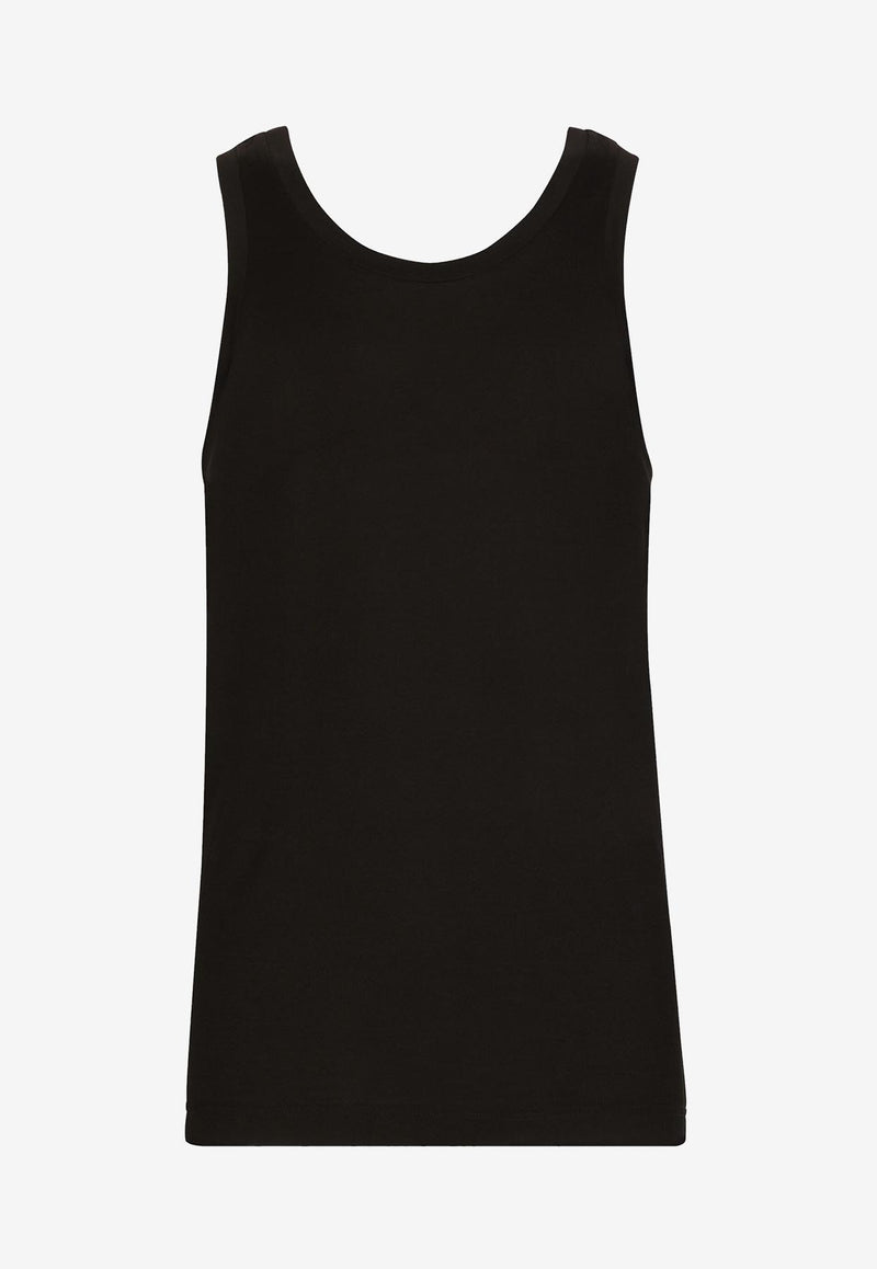 Dolce 
Gabbana Printed Re-edition Tank Top Black 