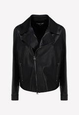 Asymmetric Zip Biker Jacket in LeatherBlackGIL478-LEX266 LB999Tom Ford