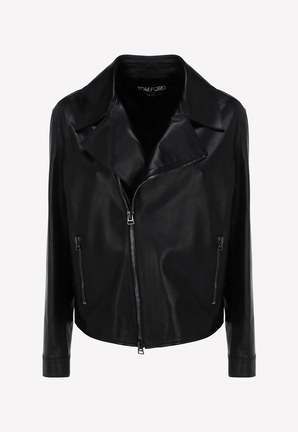 Asymmetric Zip Biker Jacket in LeatherBlackGIL478-LEX266 LB999Tom Ford