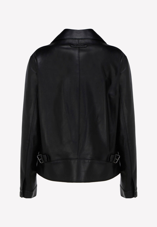 Asymmetric Zip Biker Jacket in LeatherBlackGIL478-LEX266 LB999Tom Ford