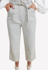 Acler Mosman Straight-Leg Pants Gray