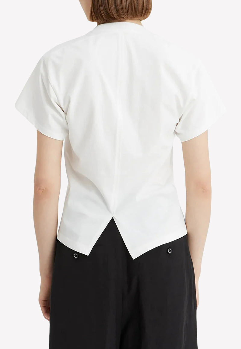 Rito Structure Logo Asymmetric T-shirt White