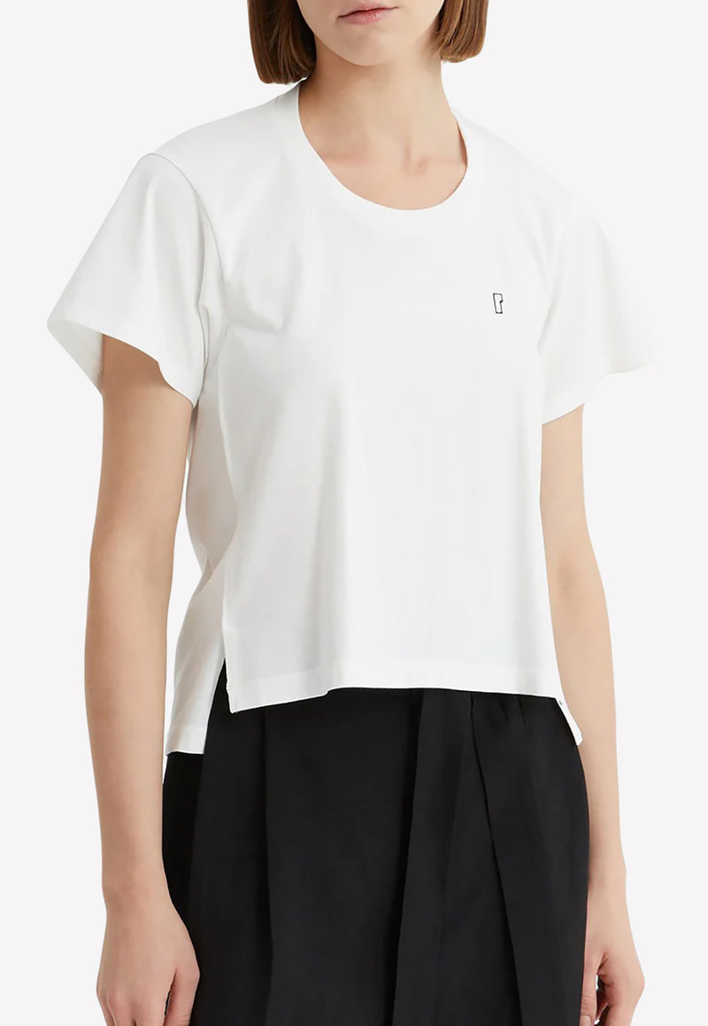 Rito Structure Logo Asymmetric T-shirt White