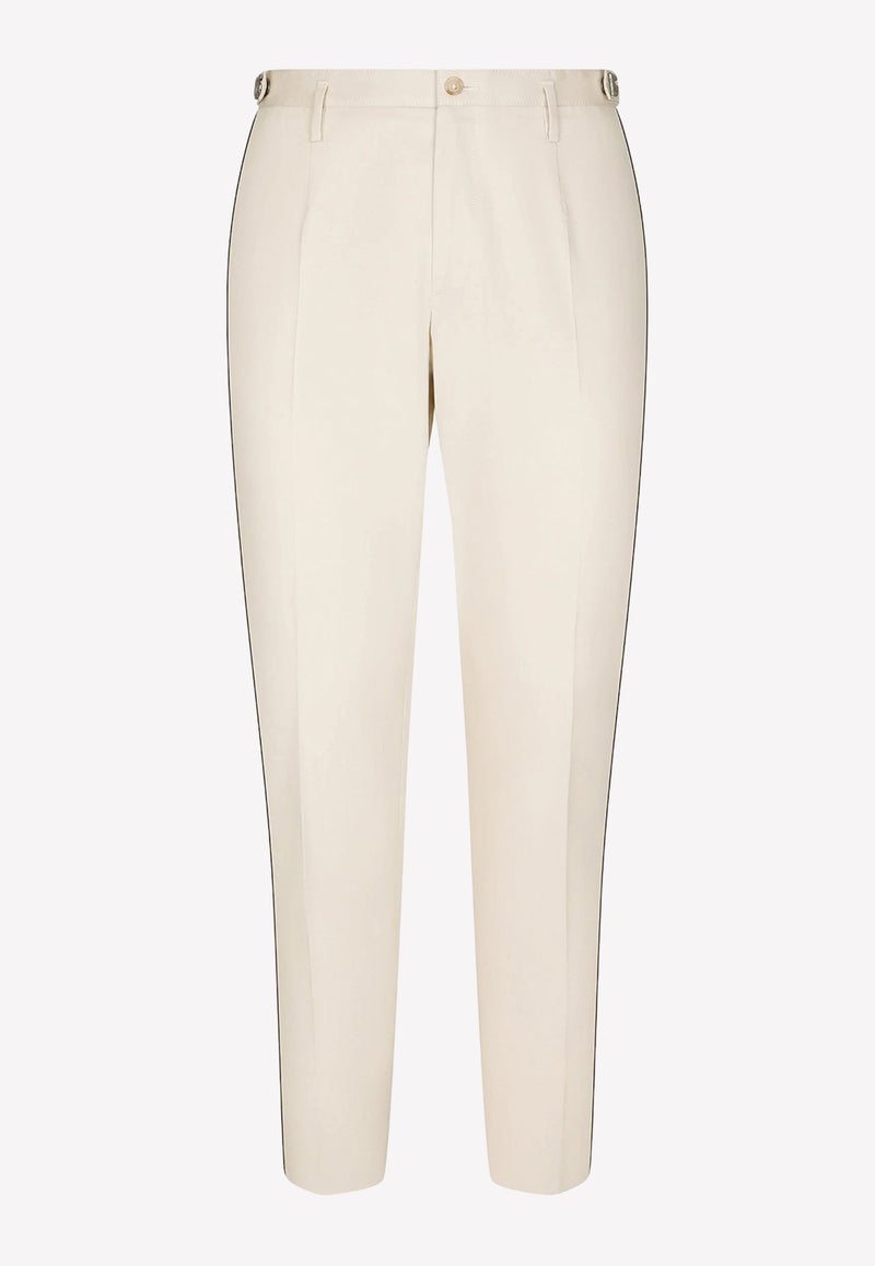 Dolce 
Gabbana DG Logo Chino Pants GVRCET FUFJR M2826 Beige