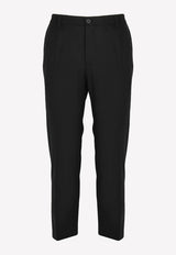 Dolce 
Gabbana DG Embroidered Casual Pants GW13EZ FURIR N0000 Black