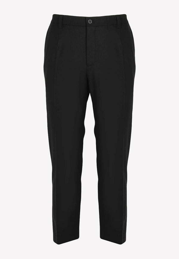 Dolce 
Gabbana DG Embroidered Casual Pants GW13EZ FURIR N0000 Black