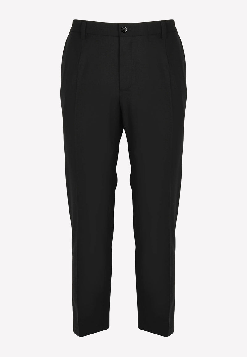 Dolce 
Gabbana DG Embroidered Casual Pants GW13EZ FURIR N0000 Black