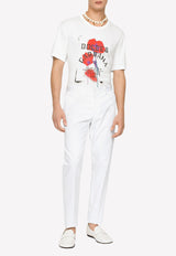 Dolce 
Gabbana Stretch Chino Pants GY6IET FUFJR W0800 White