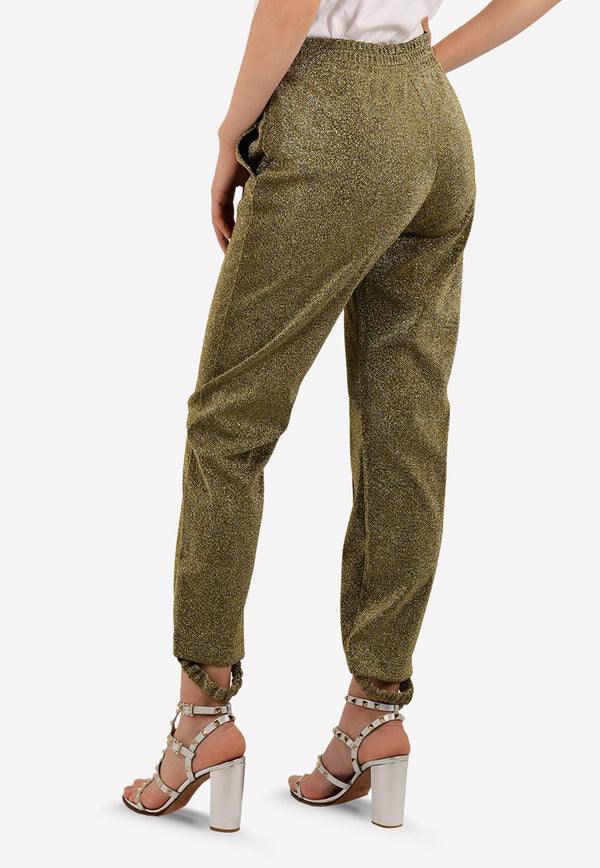 Lurex Dele Stirrup Track Pants