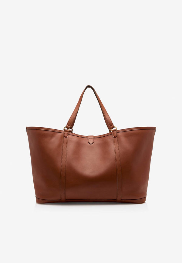 Tom Ford East West Leather Tote Bag H0518-LCL342G 1B005 Brown