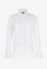 Tom Ford Long-Sleeved Shirt with Plastron HFCO01-CGS11 AW001 White