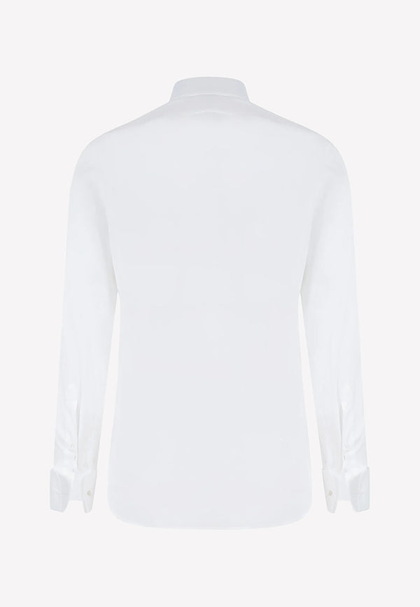 Tom Ford Long-Sleeved Shirt with Plastron HFCO01-CGS11 AW001 White