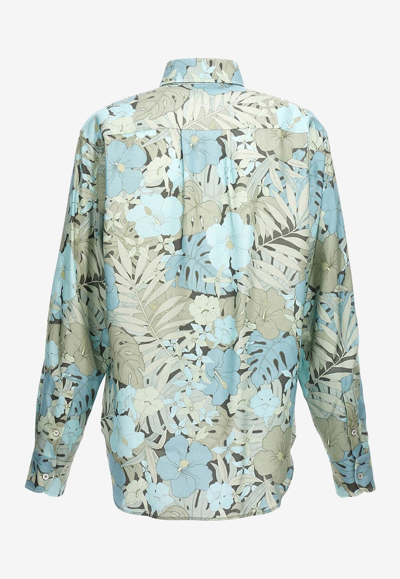 Tom Ford Floral Print Satin Shirt HRO001-FMT002S23 ZFGHB Multicolor