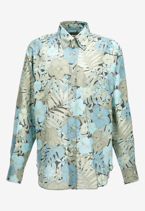 Tom Ford Floral Print Satin Shirt HRO001-FMT002S23 ZFGHB Multicolor