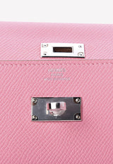 Kelly To Go Wallet in Rose Confetti Epsom with Palladium Hardware