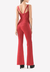 Herve Leger Red Dilonne Essential Bandaged Jumpsuit HOI9D667