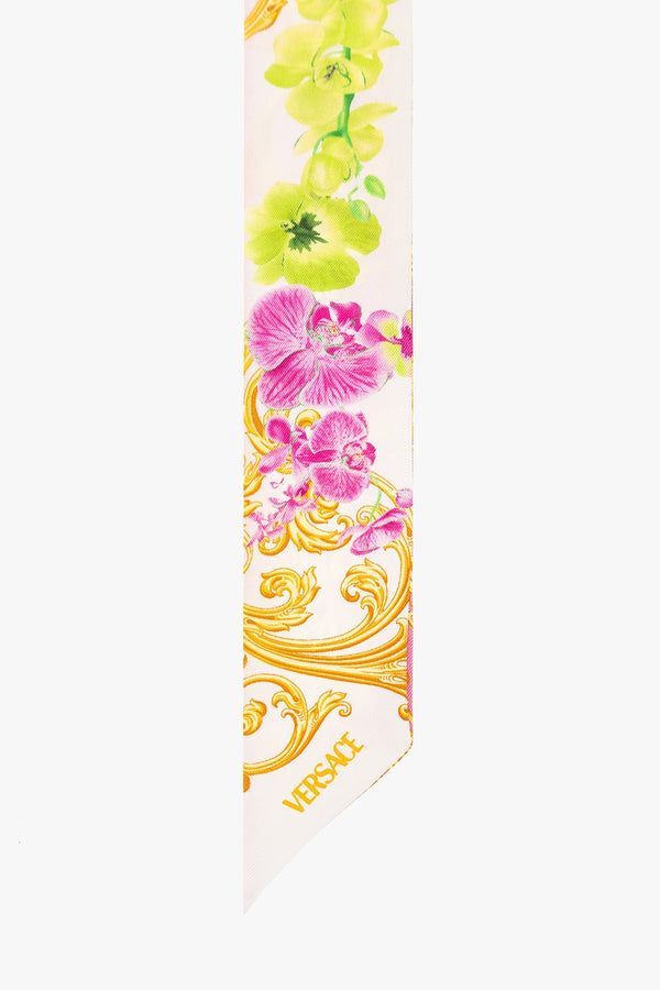 Versace Floral Print Silk Scarf IBA0005 1A06726 5W020 Multicolor