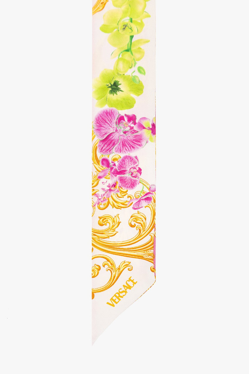 Versace Floral Print Silk Scarf IBA0005 1A06726 5W020 Multicolor