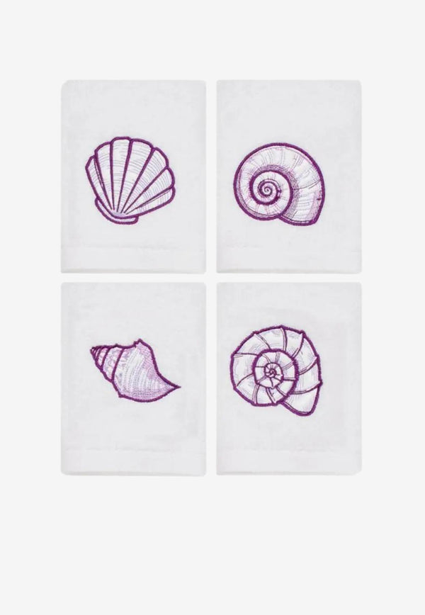 Stitch Jo Shells 
More Hand Towels - Set of 4 Purple OB8007SP