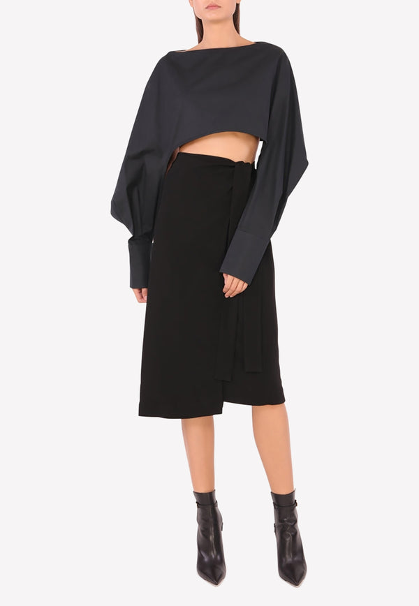 Chalayan Wrap Tie Skirt WK212FK408 Black