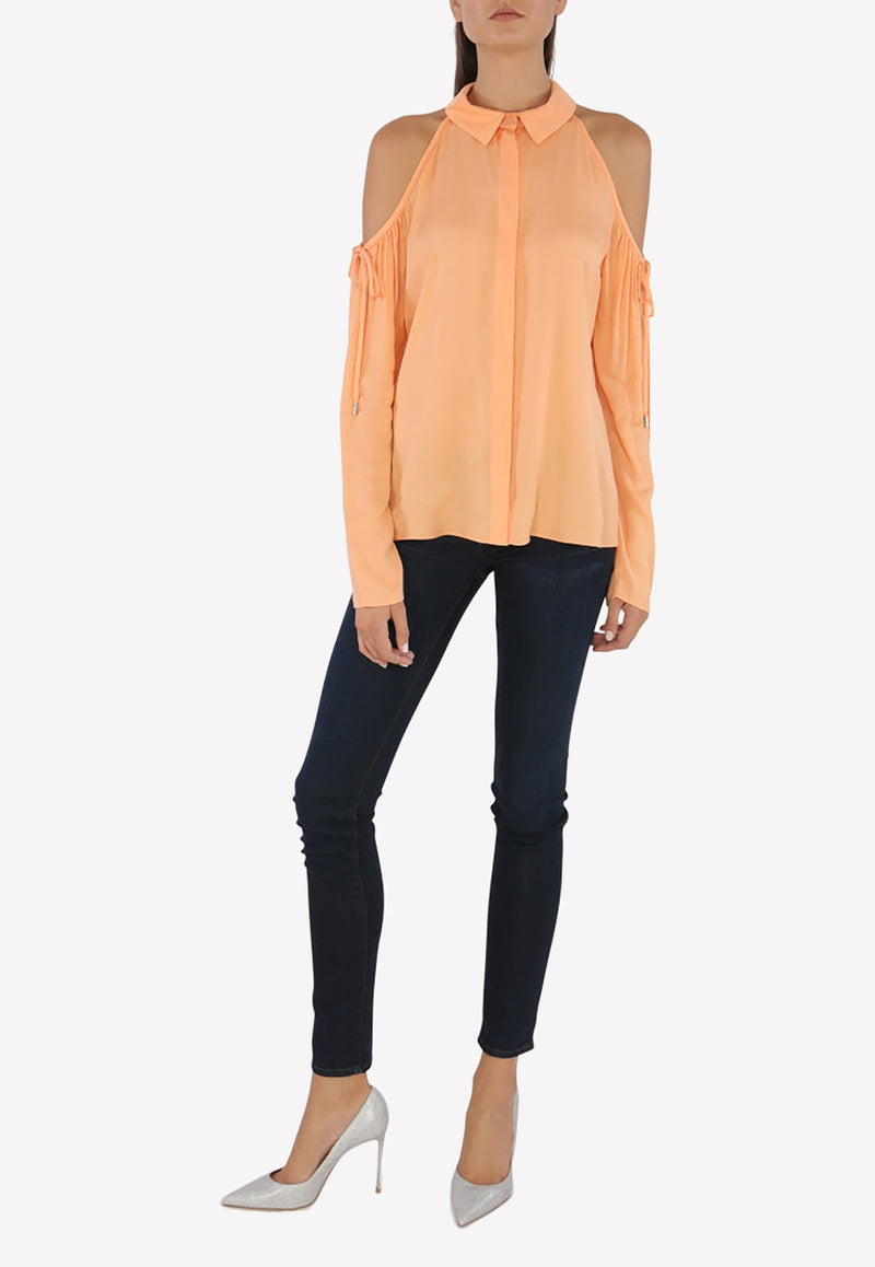 Cushnie et Ochs Cold-shoulder Blouse 11723212-BEL Orange