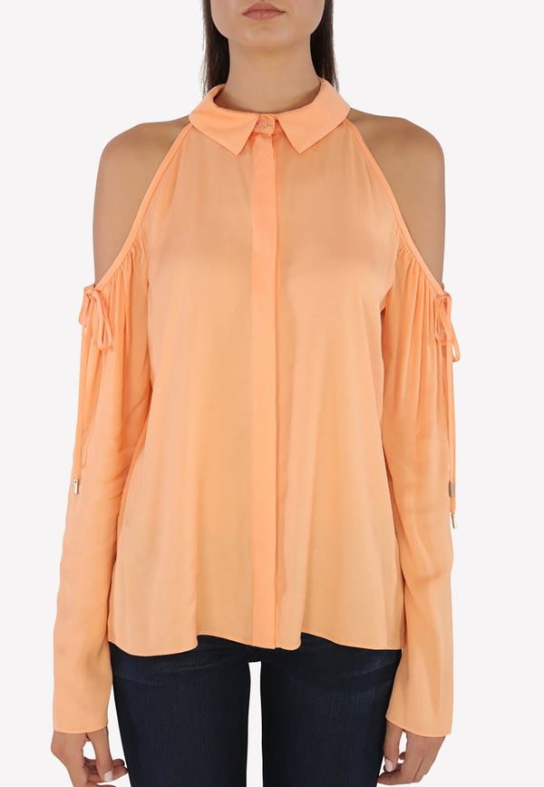 Cushnie et Ochs Cold-shoulder Blouse 11723212-BEL Orange