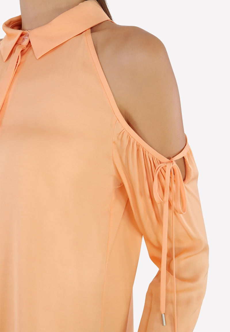 Cushnie et Ochs Cold-shoulder Blouse 11723212-BEL Orange