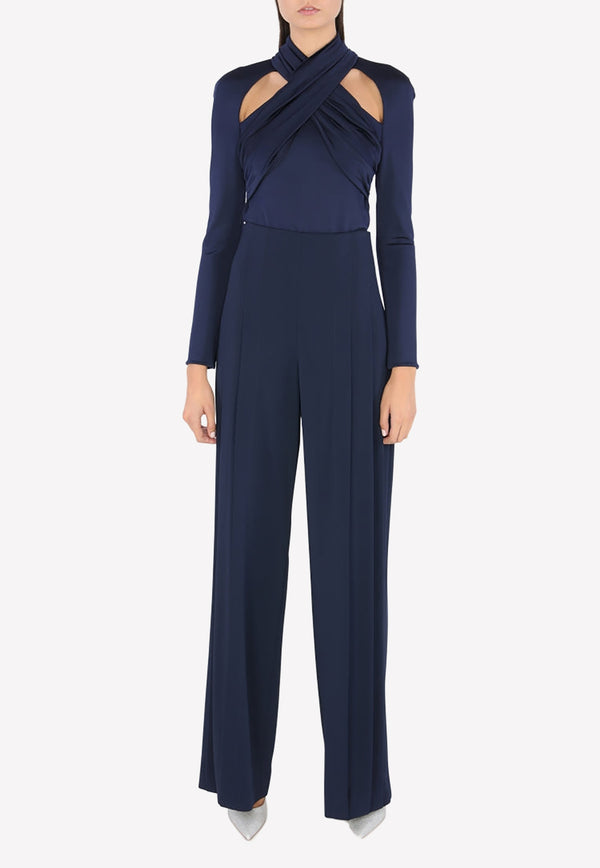 Cushnie et Ochs Cross-over Jersey Top 11723812 Blue