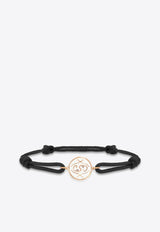 Nawal 
You Are My Sun and Moon
 Cord Bracelet in 18-karat Rose Gold and White Diamonds