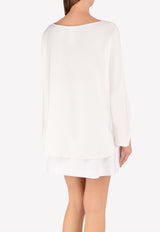 Irene Luft White Cape High-Low Top SSD17-BL01