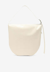 Jil Sander Large Shoulder Bag in Calf Leather White J08ZH0004P5672/M_JILSA-106