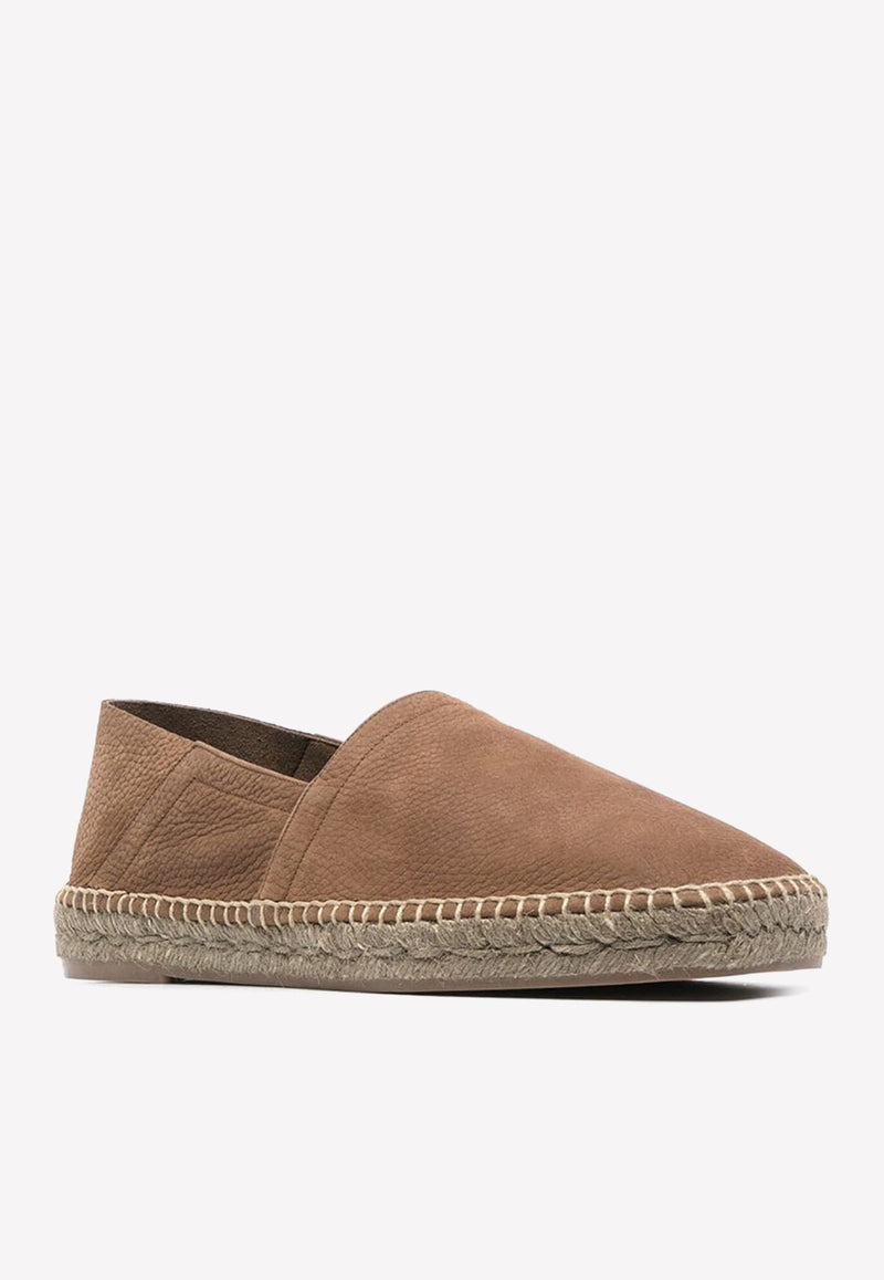 Tom Ford Logo Leather Espadrilles J1165-LCL251N 3BB03 Brown