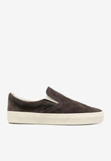 Tom Ford Slip-On Suede Sneakers Brown J1368-LCL123N 3BW03