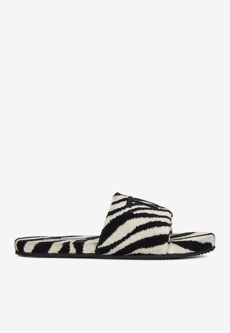 Tom Ford Zebra Print Slippers Monochrome J1376-TJA001N 3WN02