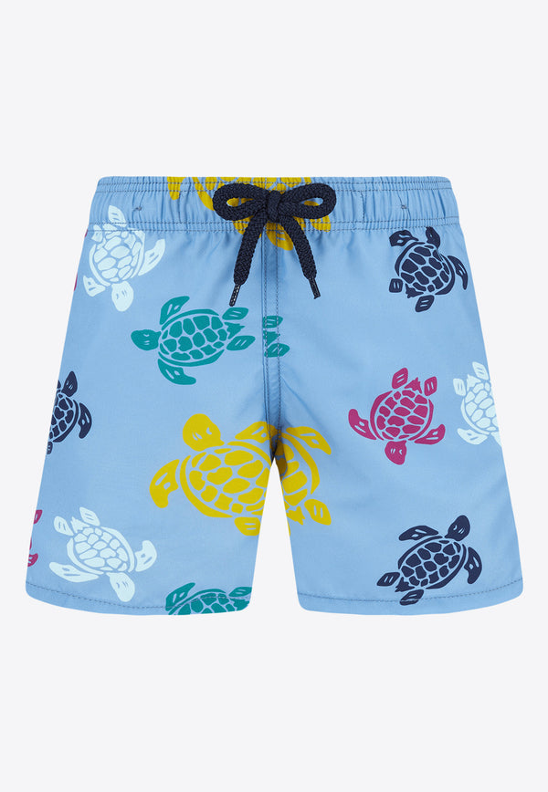 Vilebrequin Boys Jim Ronde Des Tortues Swim Shorts JIMU3B36-368 Blue