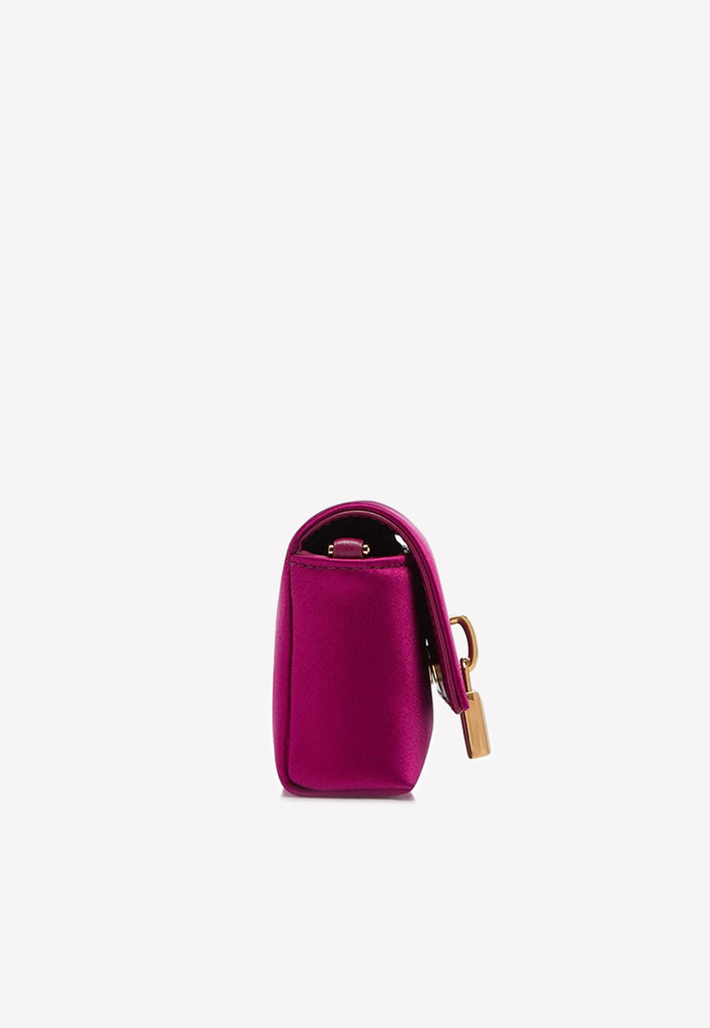 Satin Padlock Clutch Bag Bordeaux L1591T-TSA001 U3006