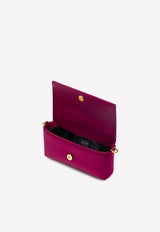 Satin Padlock Clutch Bag Bordeaux L1591T-TSA001 U3006