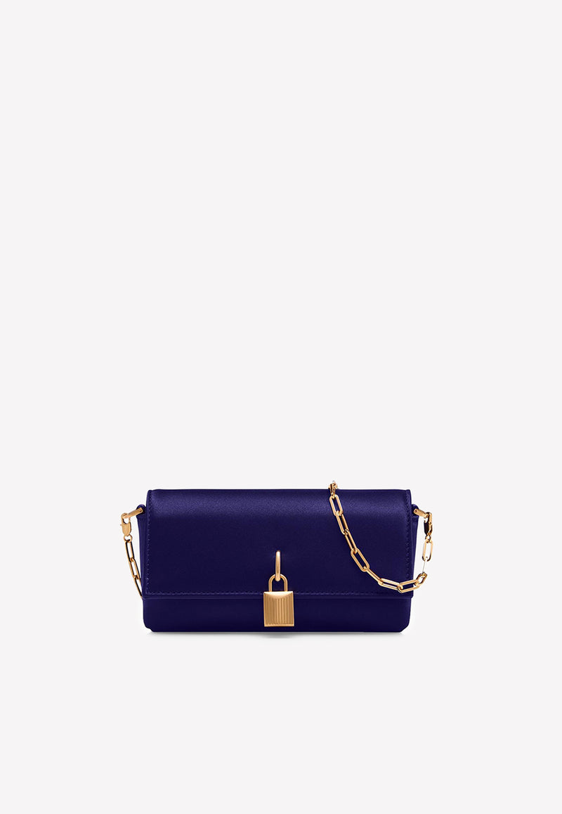 Satin Padlock Clutch Bag Purple L1591T-TSA001 U6022