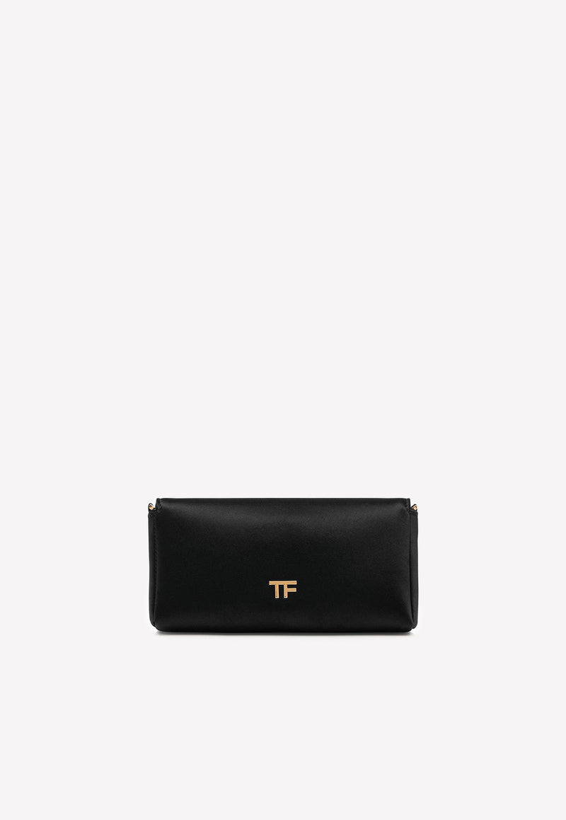 Satin Padlock Clutch Bag Black L1591T-TSA001 U9000