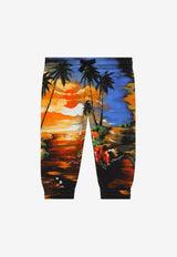 Dolce 
Gabbana Kids Baby Boys Hawaiian Print Track Pants Multicolor L1JPHP G7H0P HH4JK