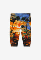 Dolce 
Gabbana Kids Baby Boys Hawaiian Print Track Pants Multicolor L1JPHP G7H0P HH4JK