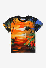 Dolce 
Gabbana Kids Baby Boys Hawaiian Print T-shirt Multicolor L1JTEY G7H0U HH4JK