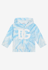 Dolce 
Gabbana Kids Baby Boys Zip-Up Tie-Dye Jersey Hoodie Blue L1JWGB G7G5K HC4CK