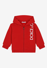 Dolce 
Gabbana Kids Baby Boys Logo-Print Zip-Up Hoodie Red L1JWHM G7IXP R0156