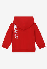 Dolce 
Gabbana Kids Baby Boys Logo-Print Zip-Up Hoodie Red L1JWHM G7IXP R0156