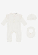 Dolce 
Gabbana Kids Baby Girls DG Logo Gift Set - Set of 3 White L2JOV2 G7BNC W0111