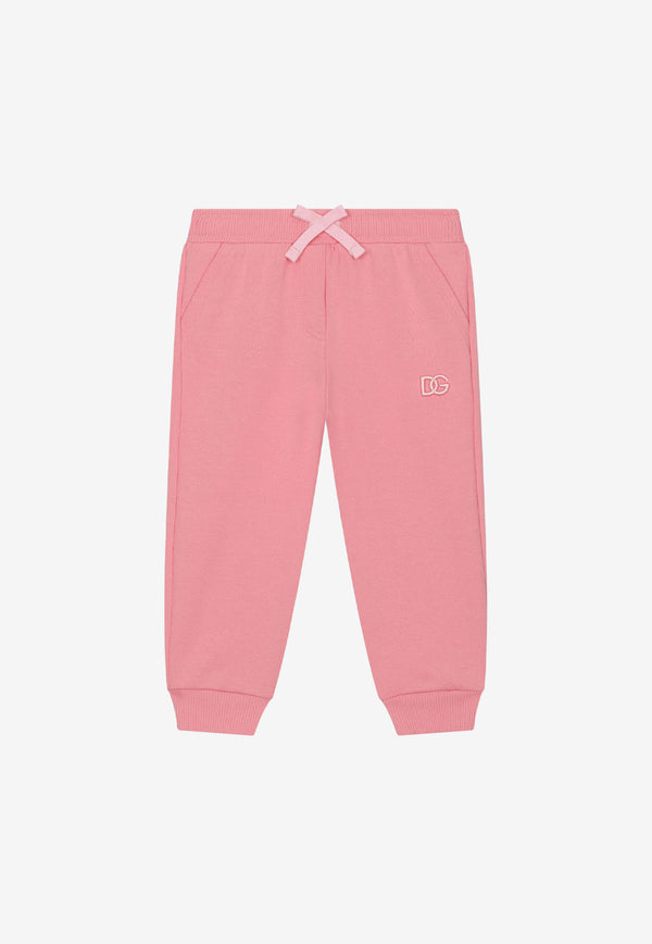 Dolce 
Gabbana Kids Baby Girls DG Embroidered Track Pants Pink L2JP8Q G7CD3 F0660