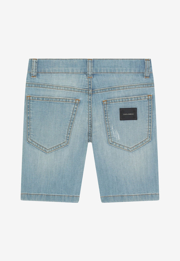 Dolce 
Gabbana Kids Boys Washed Denim Shorts Light Blue L42Q37 LD879 B0076