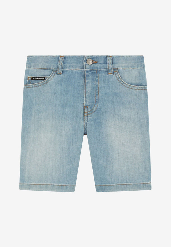 Dolce 
Gabbana Kids Boys Washed Denim Shorts Light Blue L42Q37 LD879 B0076