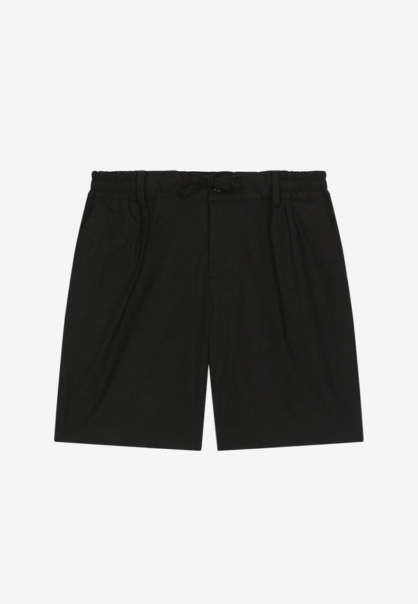 Dolce 
Gabbana Kids Boys Logo Plaque Shorts Black L42Q95 FUFIP N0000